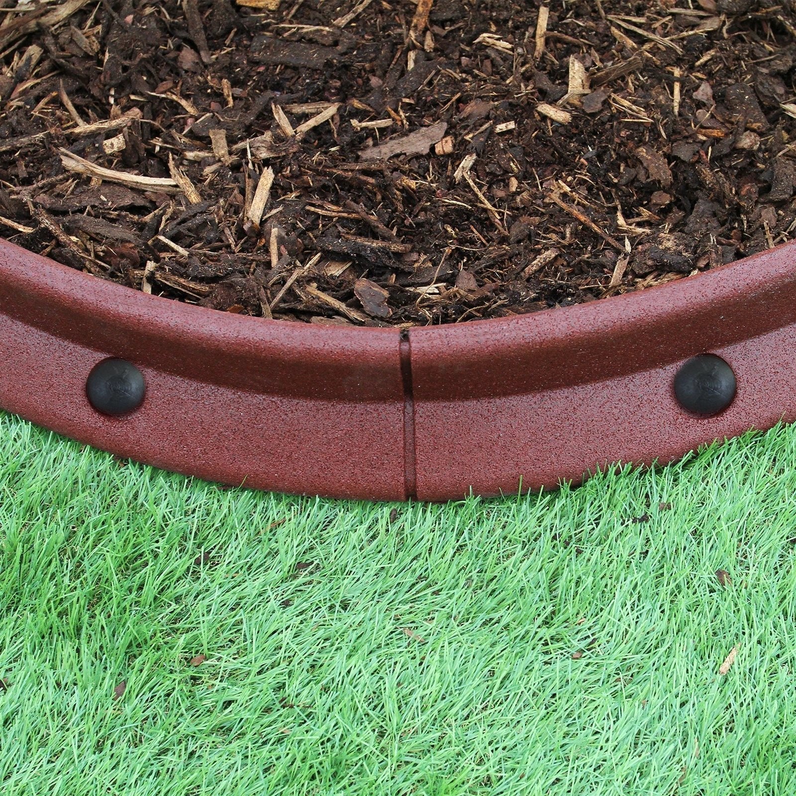 Flexible Lawn Edging Terracotta 1.2m x 4 by Monster Shop