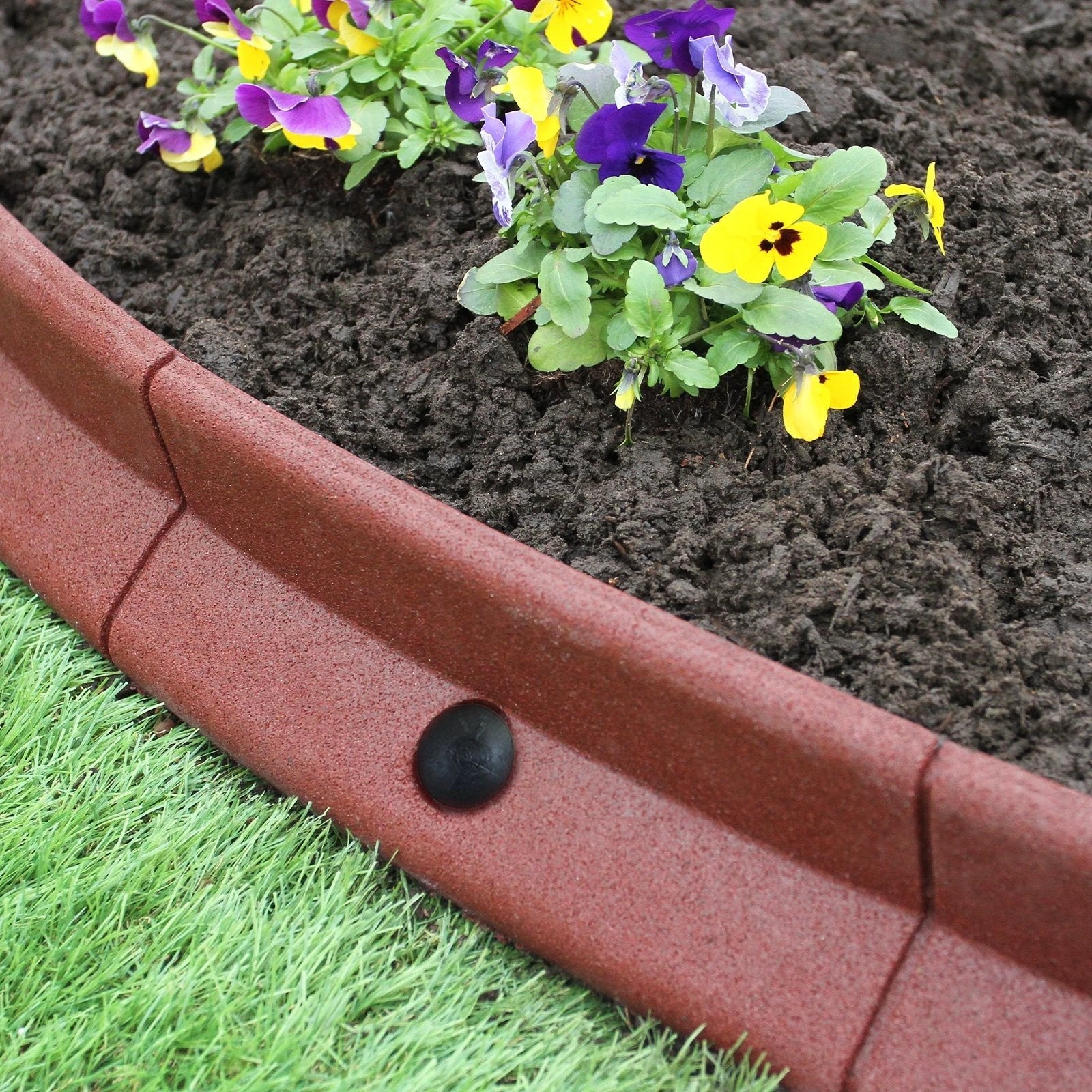 Flexible Lawn Edging Terracotta 1.2m x 4 by Monster Shop