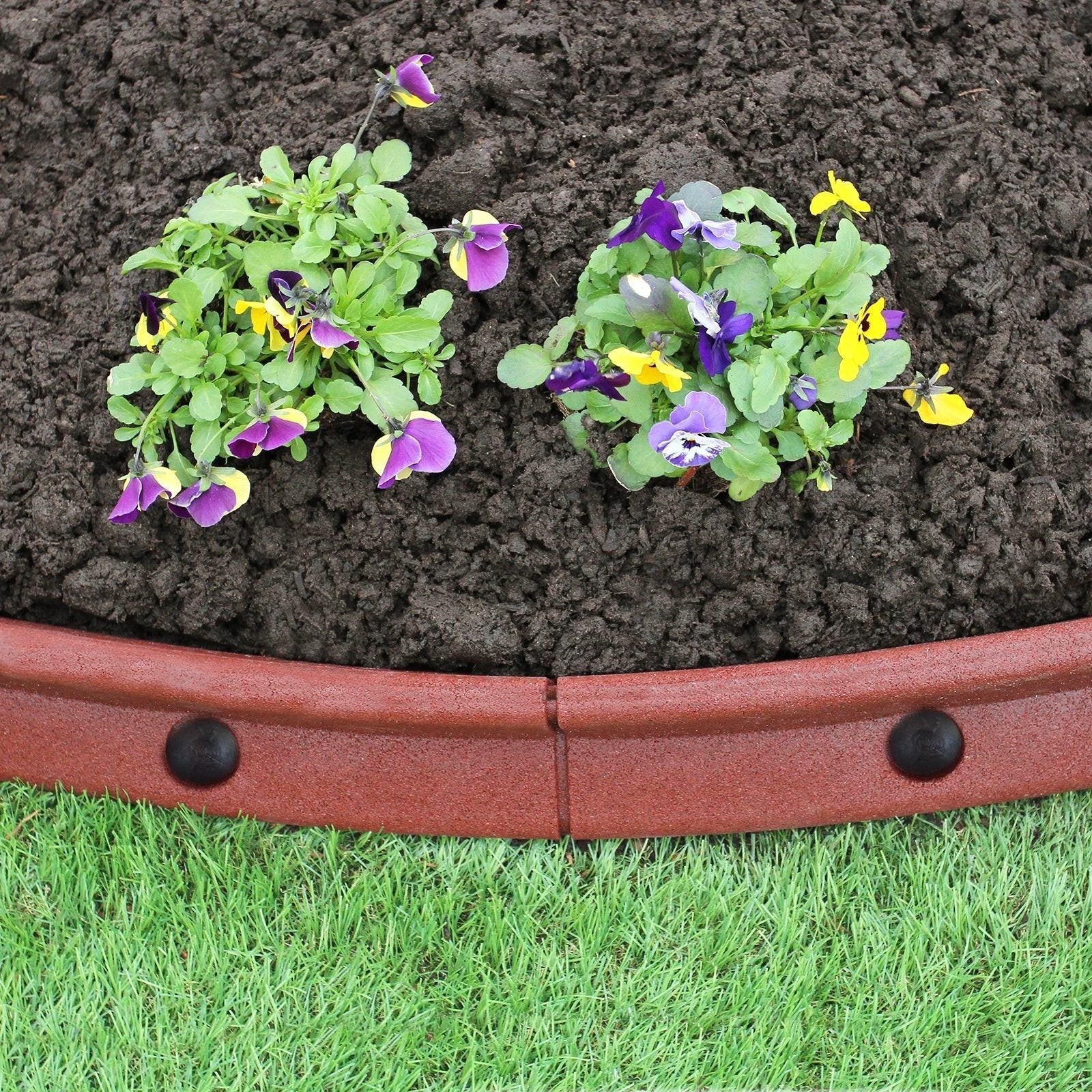 Flexible Lawn Edging Terracotta 1.2m x 8 by Monster Shop