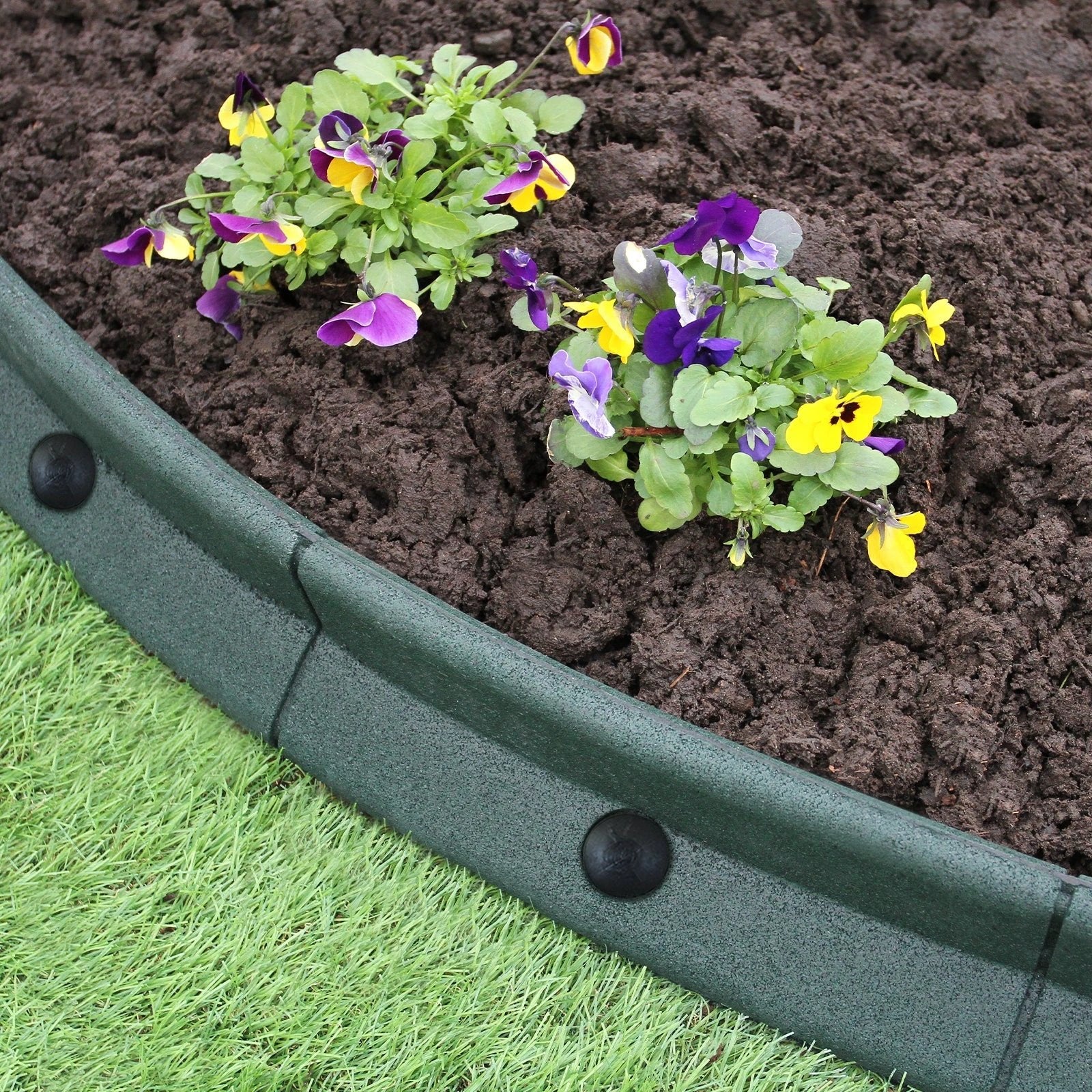 Flexible Lawn Edging Green 1.2m x 14 by Monster Shop