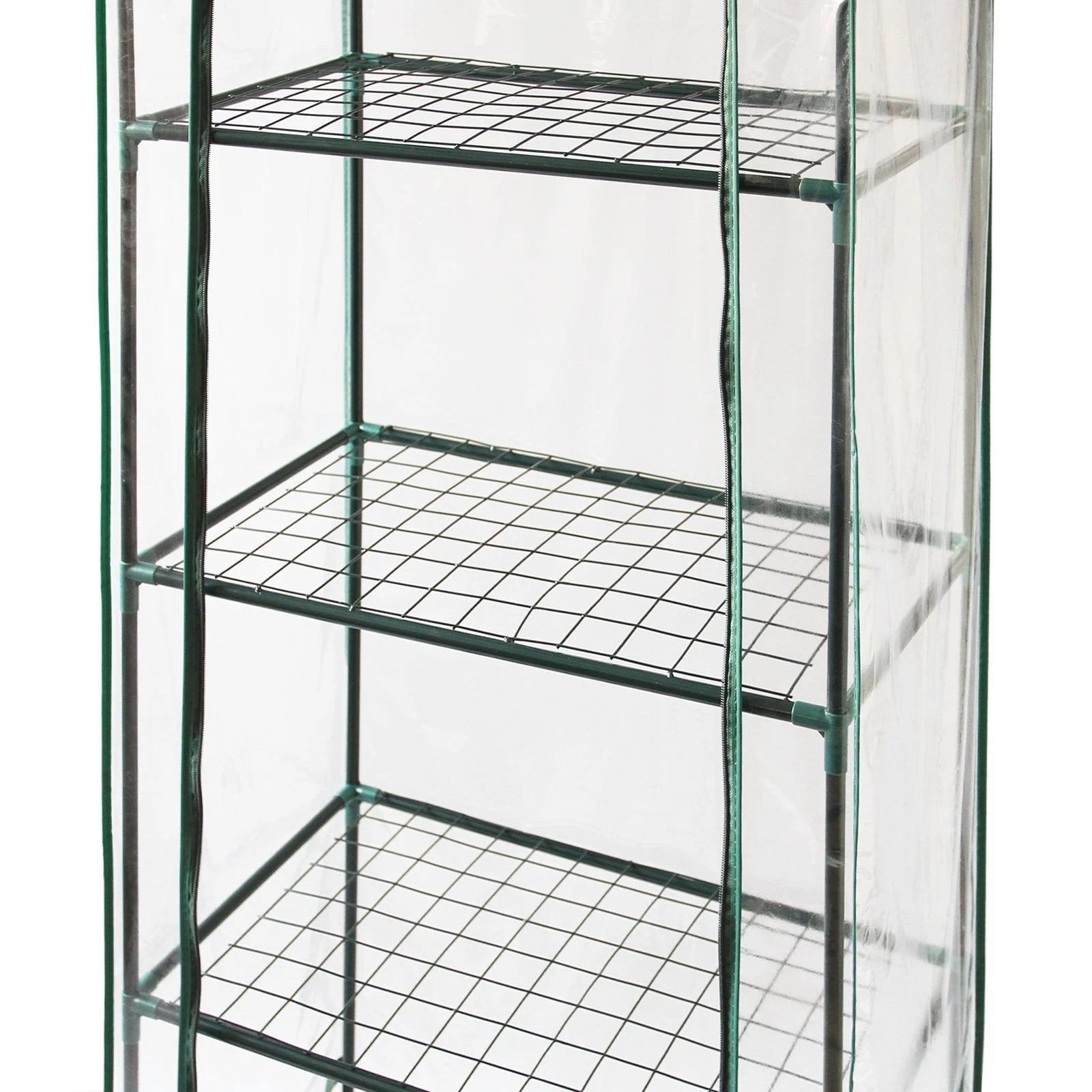 Monster Shop Mini Greenhouse 4 Tier with Plastic Cover -