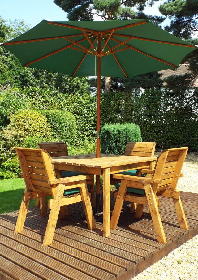 Charles Taylor Trading Four Seater Square Table Set - Garden Table
