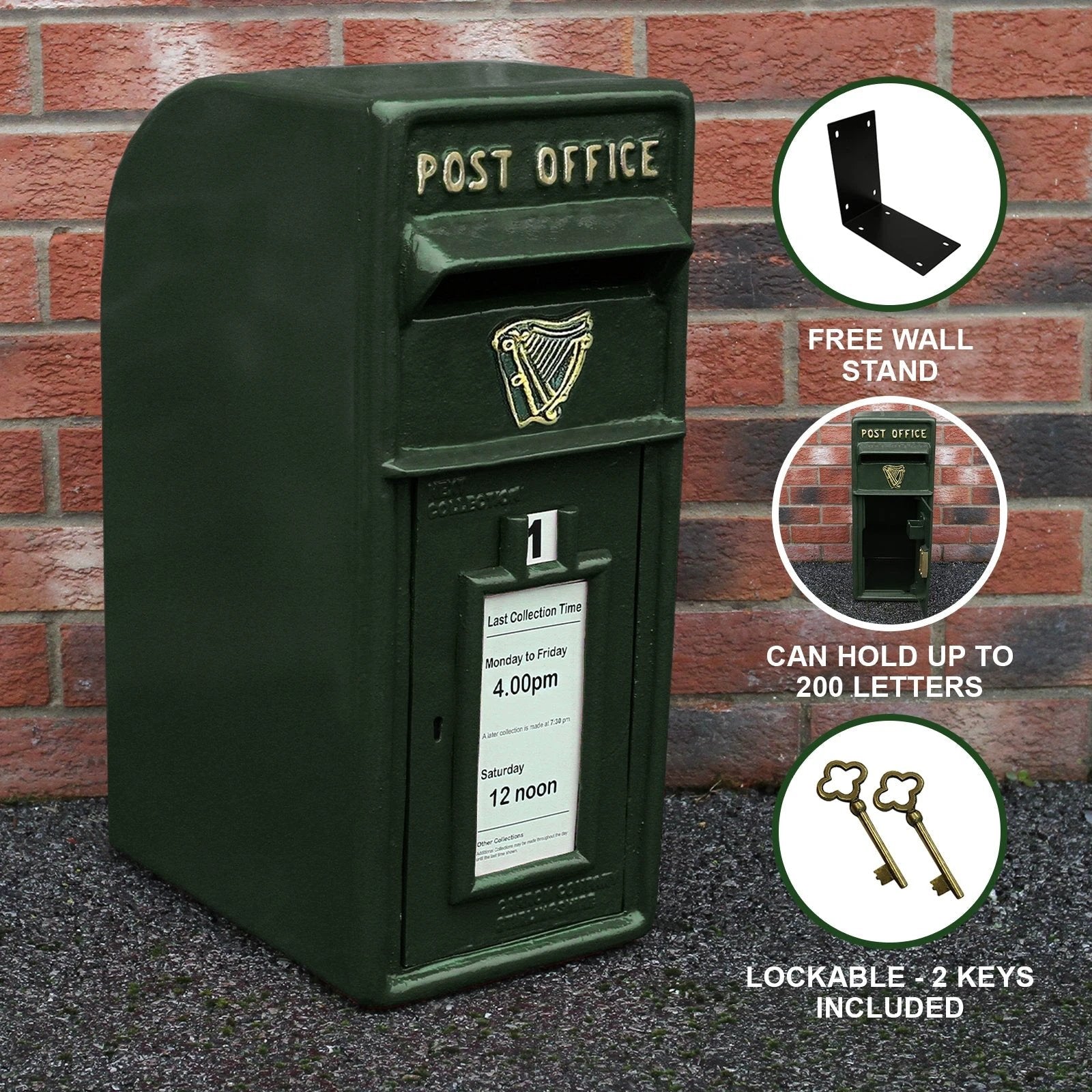 Green Irish Post Box by Monster Shop