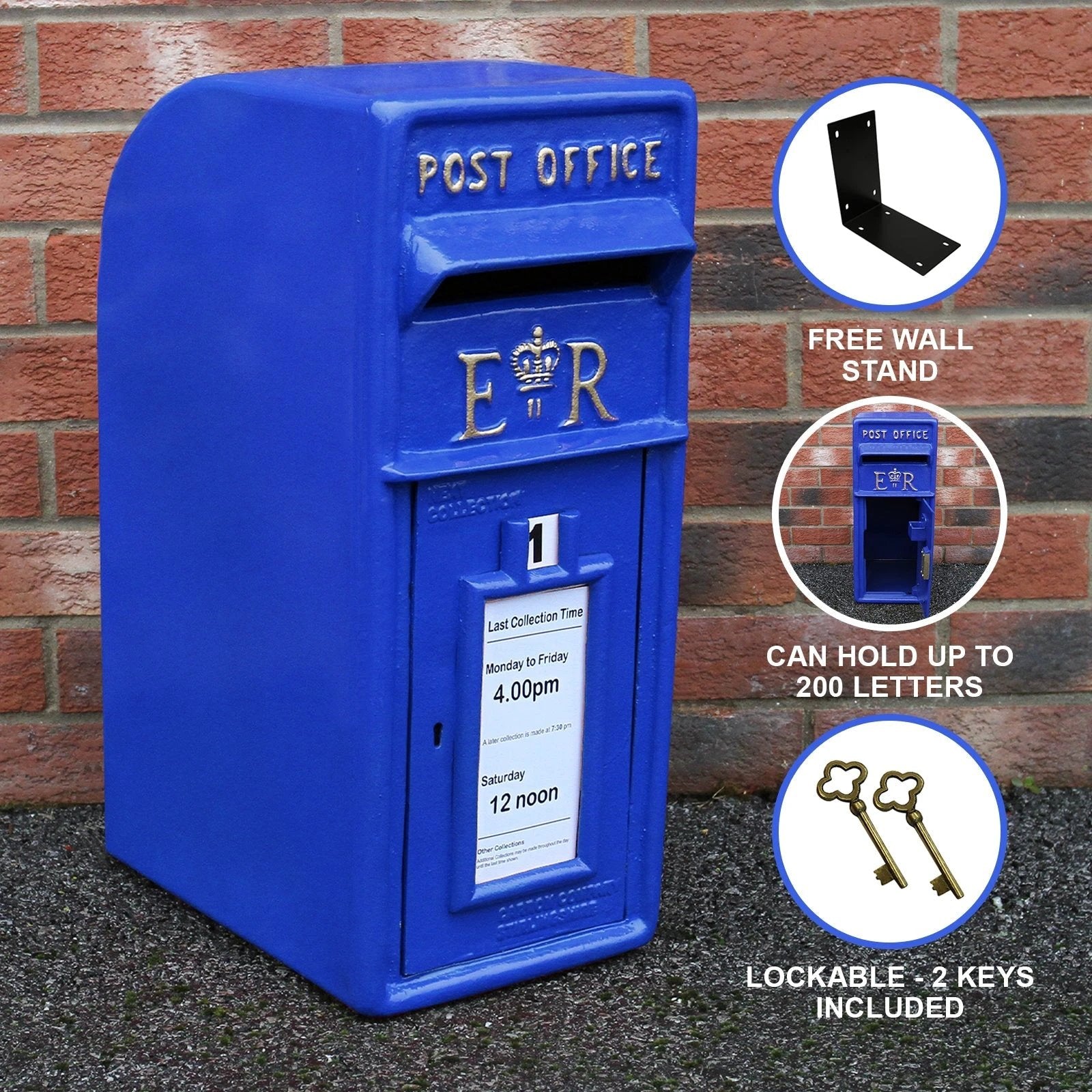 Blue Scottish Post Box by Monster Shop