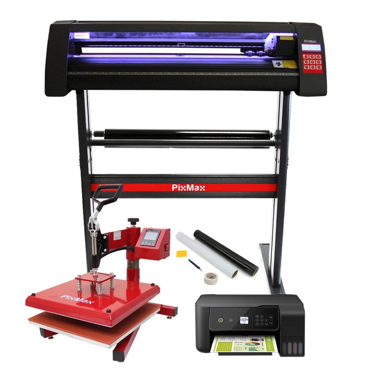 Pixmax 38cm Heat Press, Vinyl Cutter with LED Printer - Monster Shop - Home Symphony