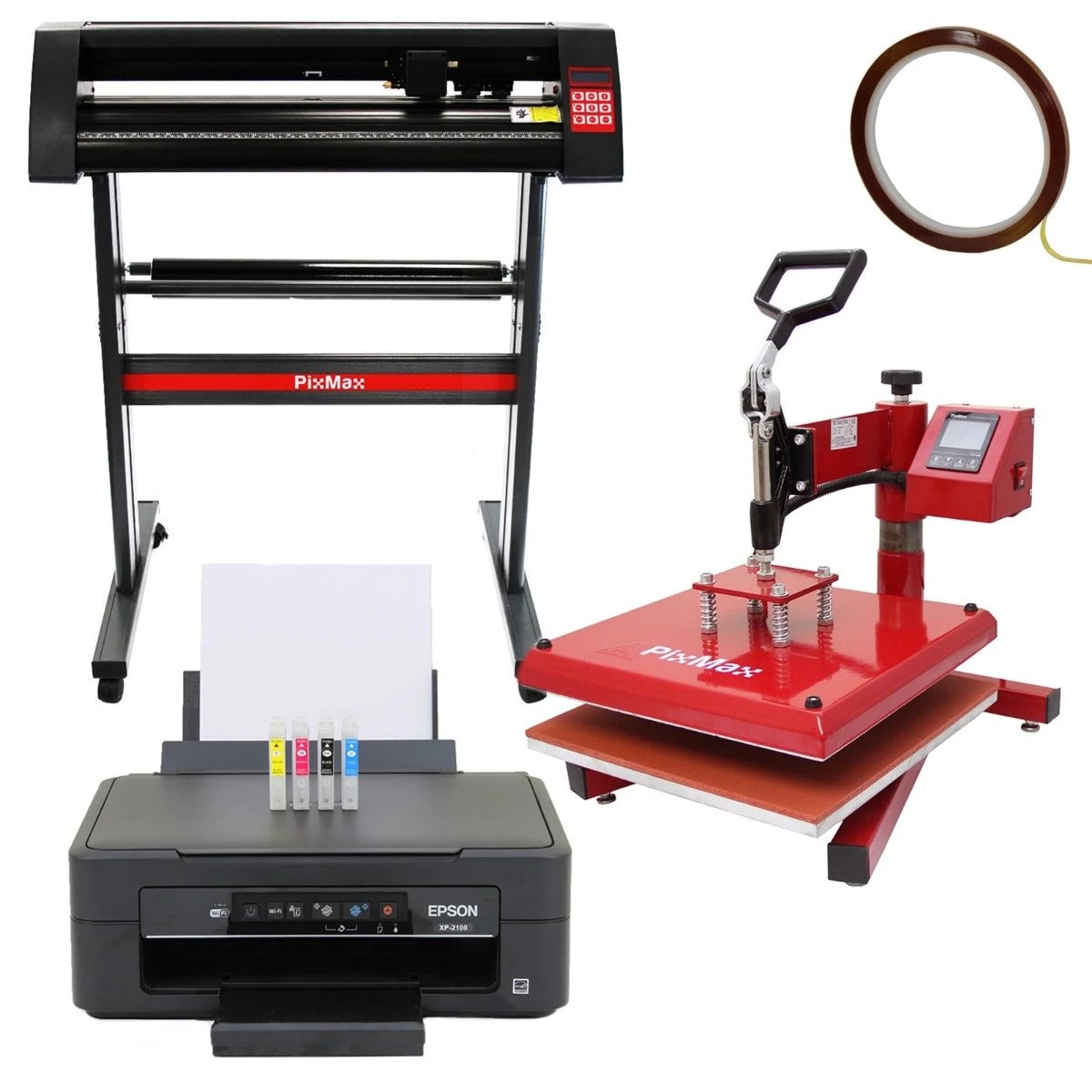 38cm Swing Press, 720mm Vinyl Cutter & Epson Printer by Monster Shop