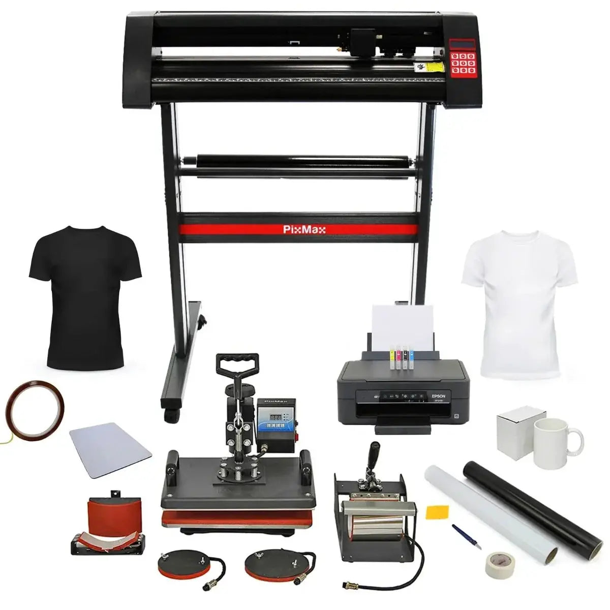 Monster Shop PixMax Da Vinci Bundle 5 in 1 Heat Press, Vinyl Cutter, Printer -