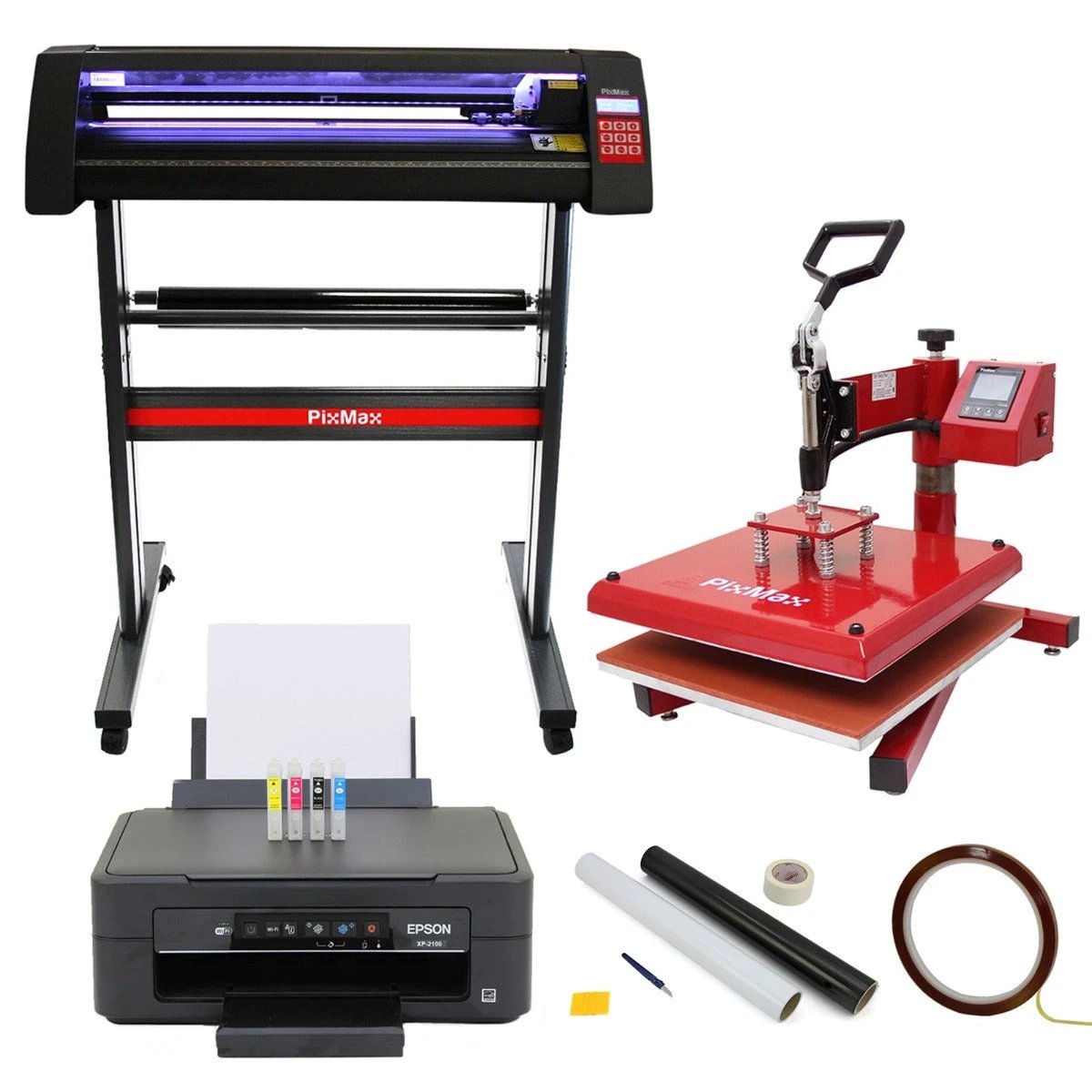 38 Swing, Vinyl Cutter LED, Value Printer, CISS, SignCut, Weeding Kit & Heat Tape by Monster Shop