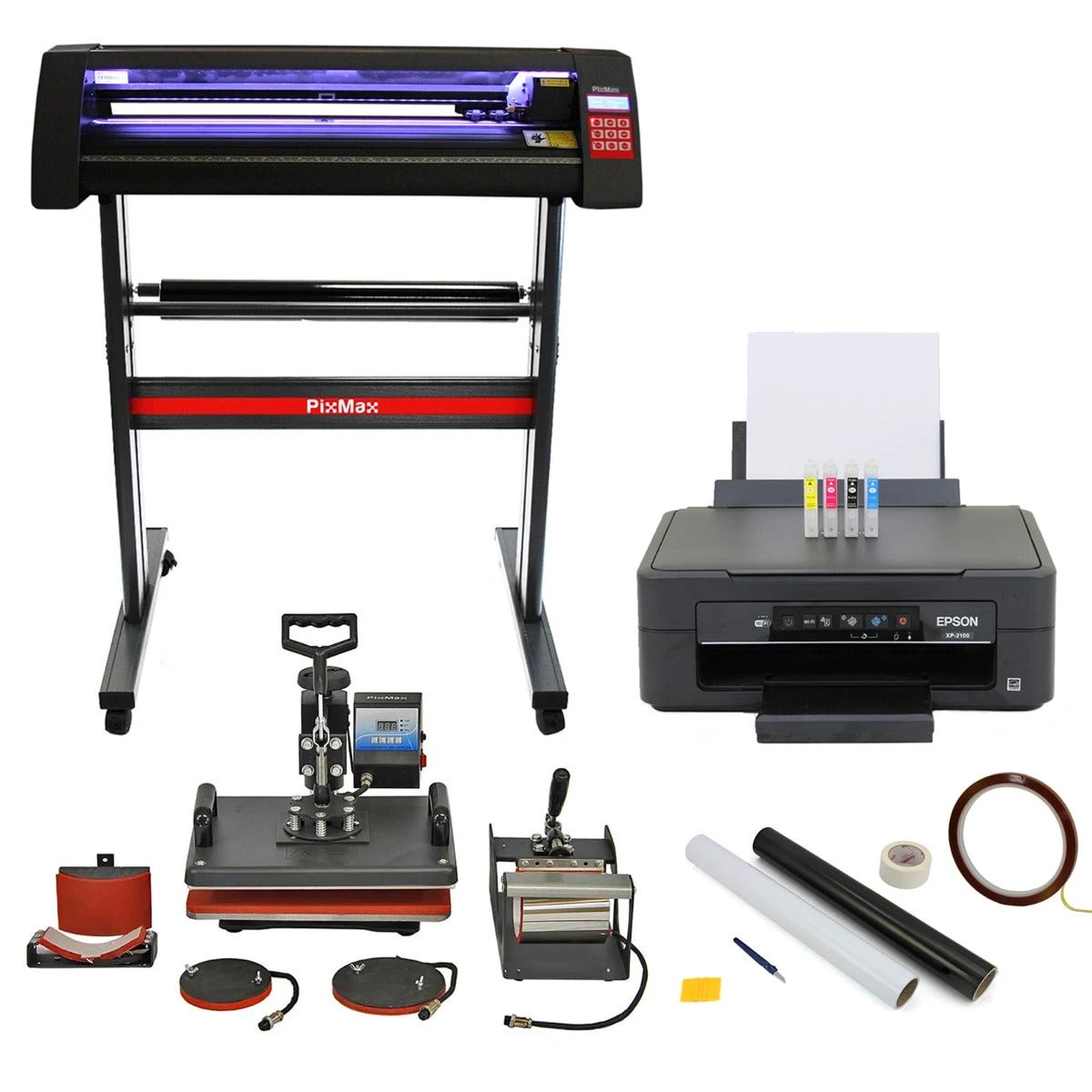5 in 1, Vinyl Cutter LED, Value Printer, CISS, SignCut, Weeding Kit & Heat Tape by Monster Shop