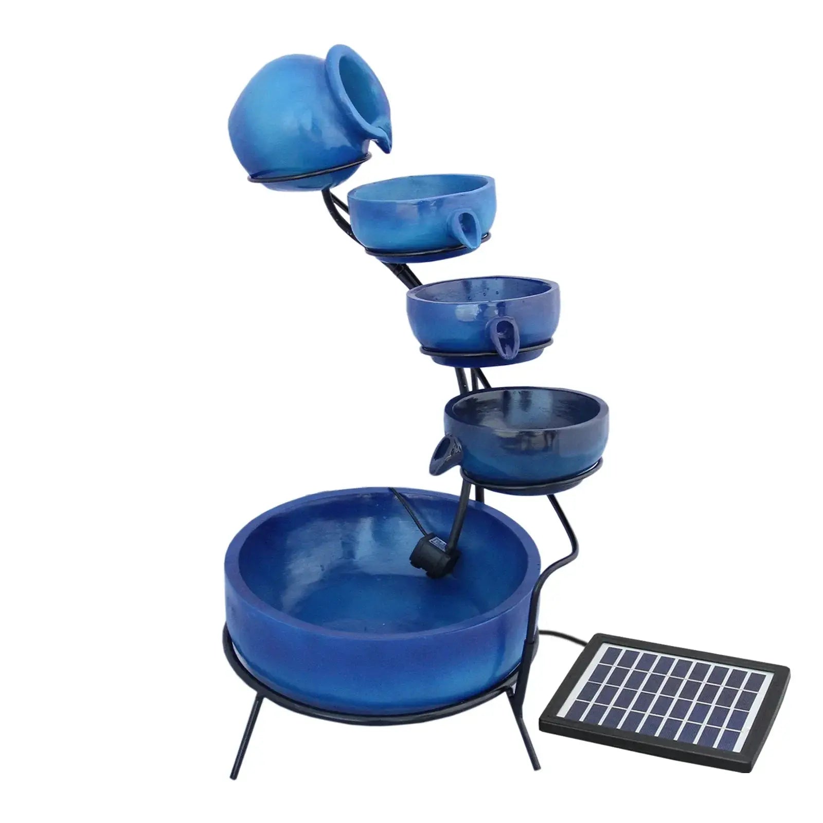Monster Shop Blue 4 Tier Spilling Bowls Water Feature -