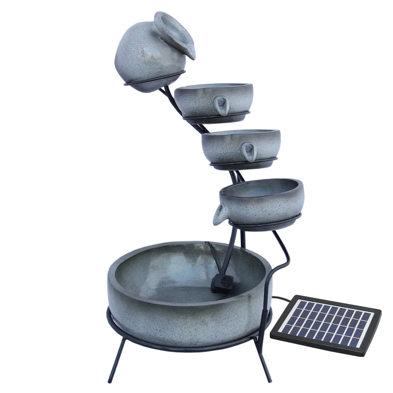 Monster Shop Grey 4 Tier Spilling Bowls Water Feature -