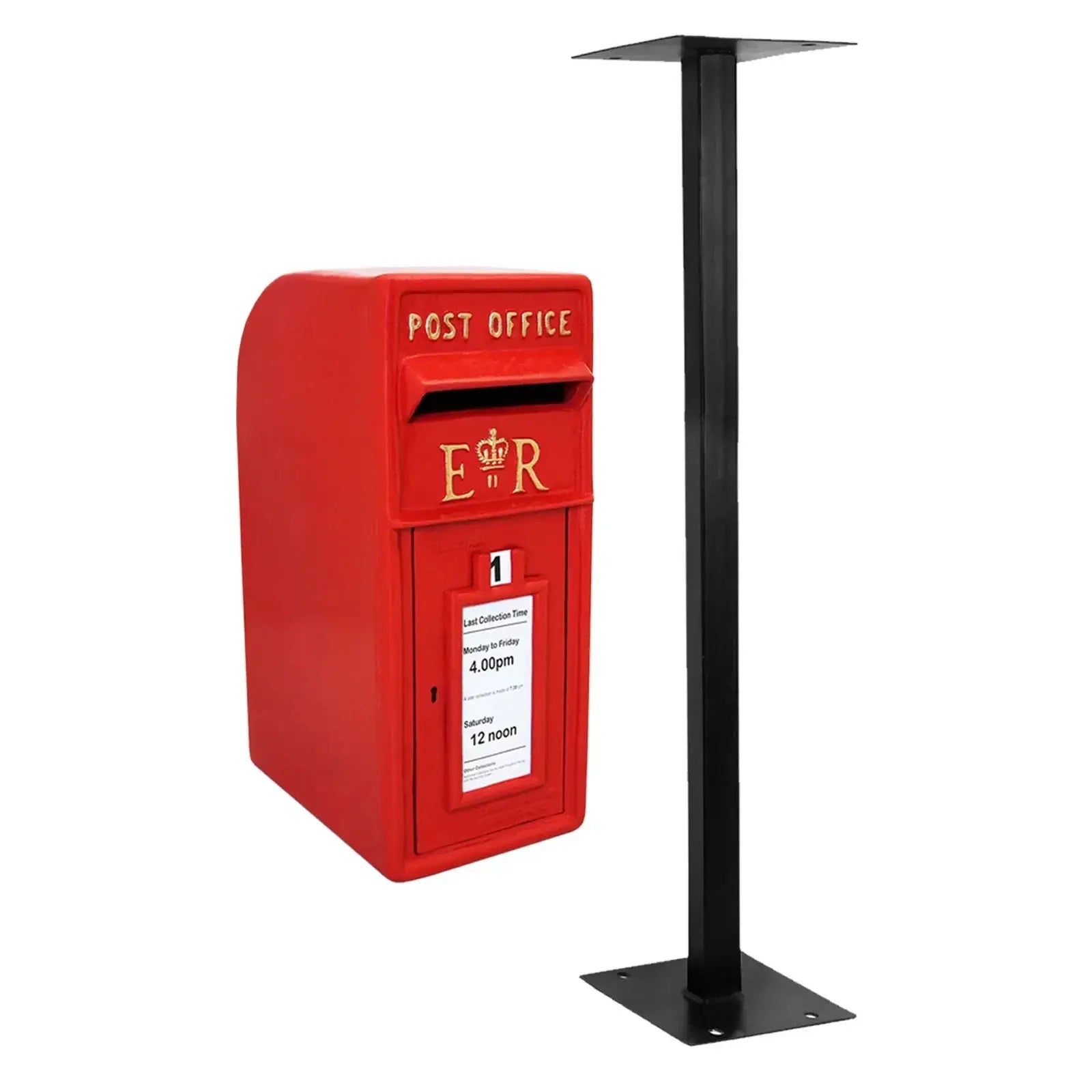 Monster Shop Red Royal Mail Post Box with Stand -