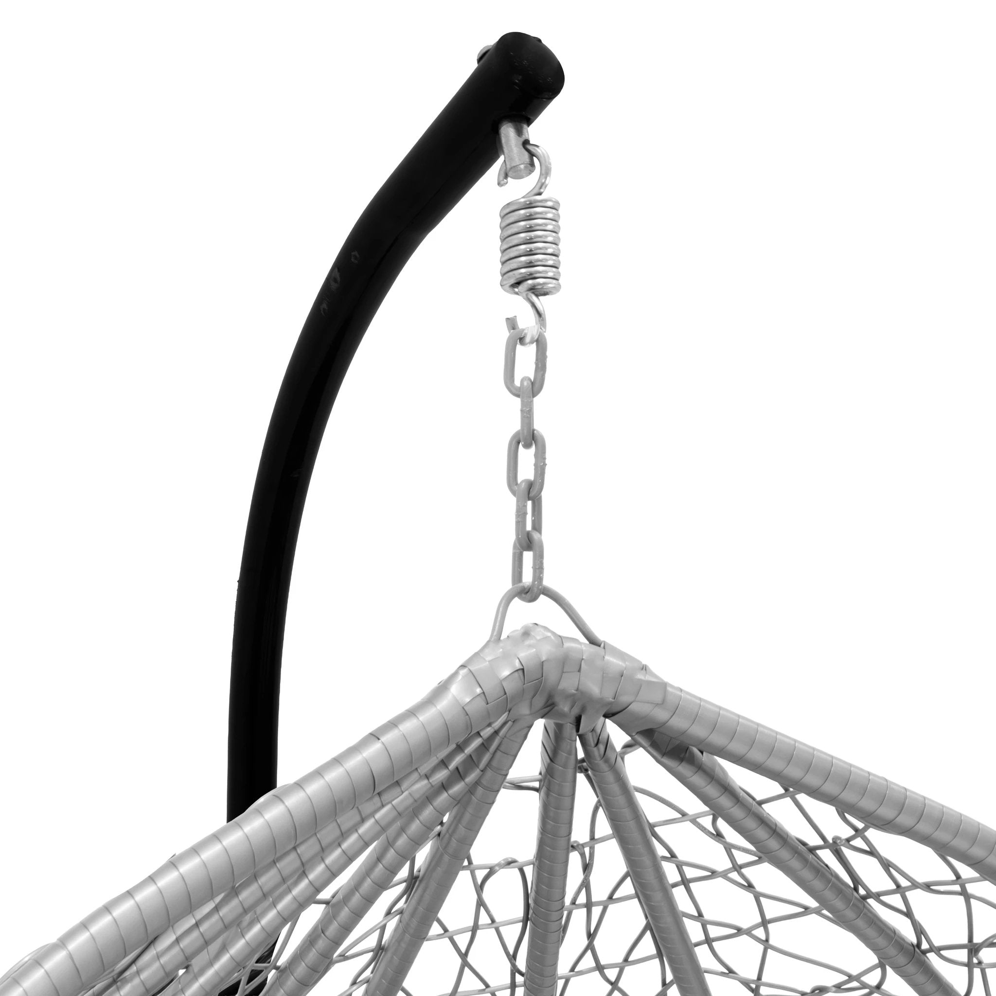 Hanging Rattan Egg Chair - Grey by Monster Shop