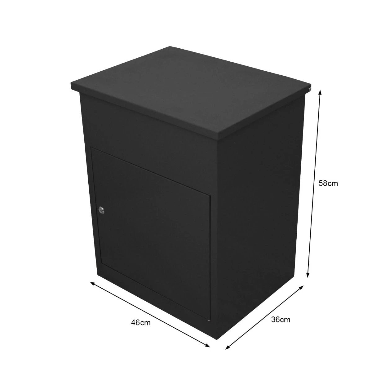 Monster Shop Black Parcel Post Box -