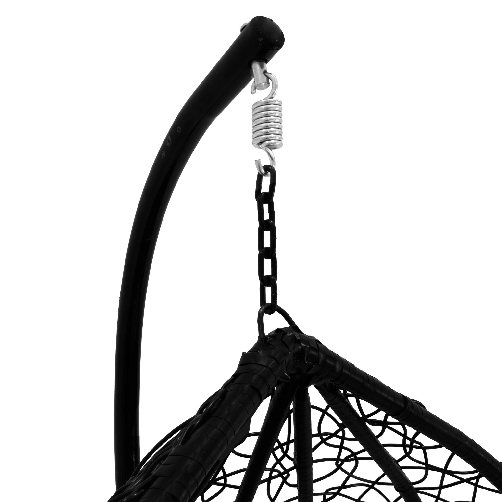 Monster Shop Hanging Rattan Egg Chairs x 2 - Black -