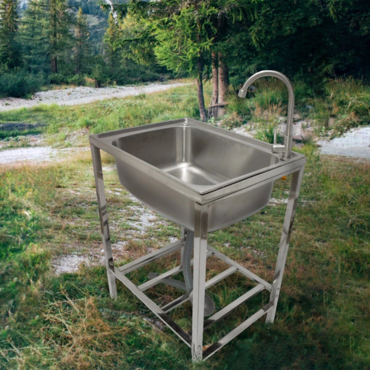 Stainless Steel Camping Sink - Portable by Monster Shop