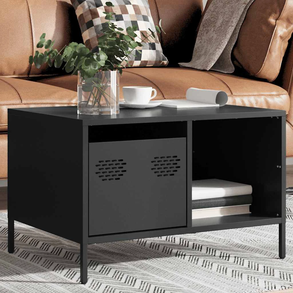 VidaXL Coffee Table 68.5x50x43.5 cm Cold Rolled Steel Industrial Living Room Decor by vidaXL