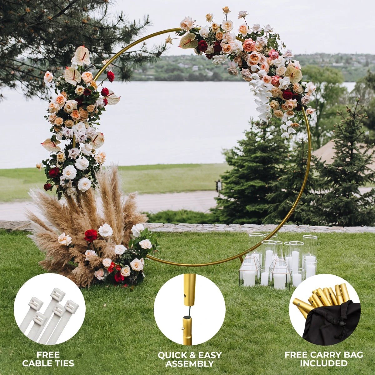 Wedding Moongate 200cm - Gold by Monster Shop