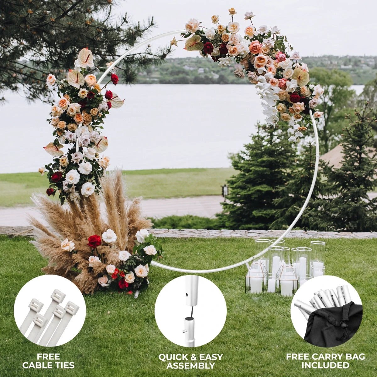 Wedding Moongate 200cm - White by Monster Shop