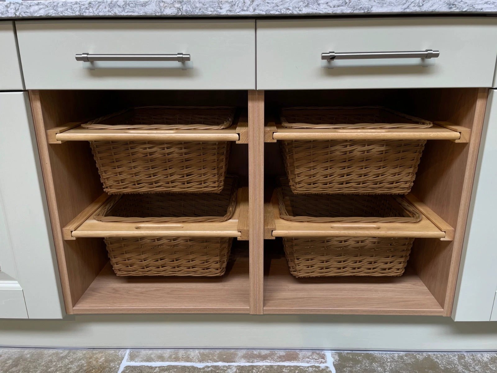 Monster Shop Pull Out Wicker Kitchen Baskets 400mm -