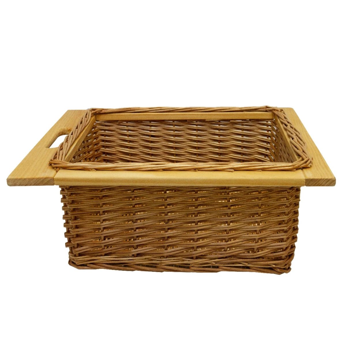 2 x Pull Out Wicker Kitchen Baskets 500mm by Monster Shop