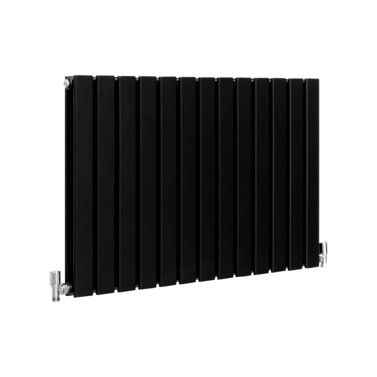 Monster Shop Designer Flat Panel Radiator 600mm by 910mm Matte Black Finish Home Office Decor Style - Radiator