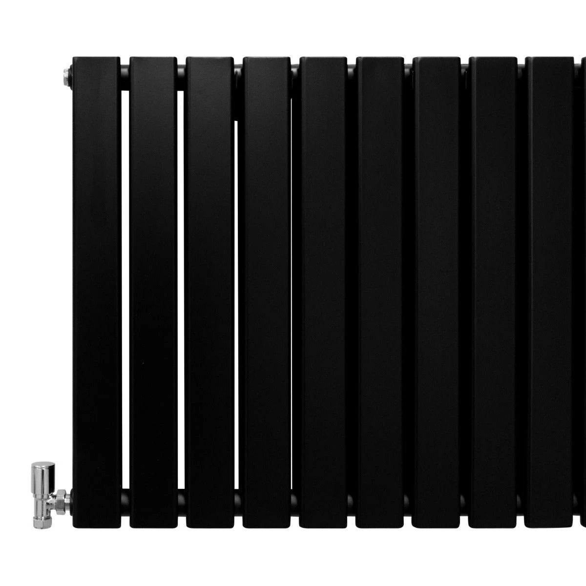 Monster Shop Designer Flat Panel Radiator 600mm by 910mm Matte Black Finish Home Office Decor Style - Radiator
