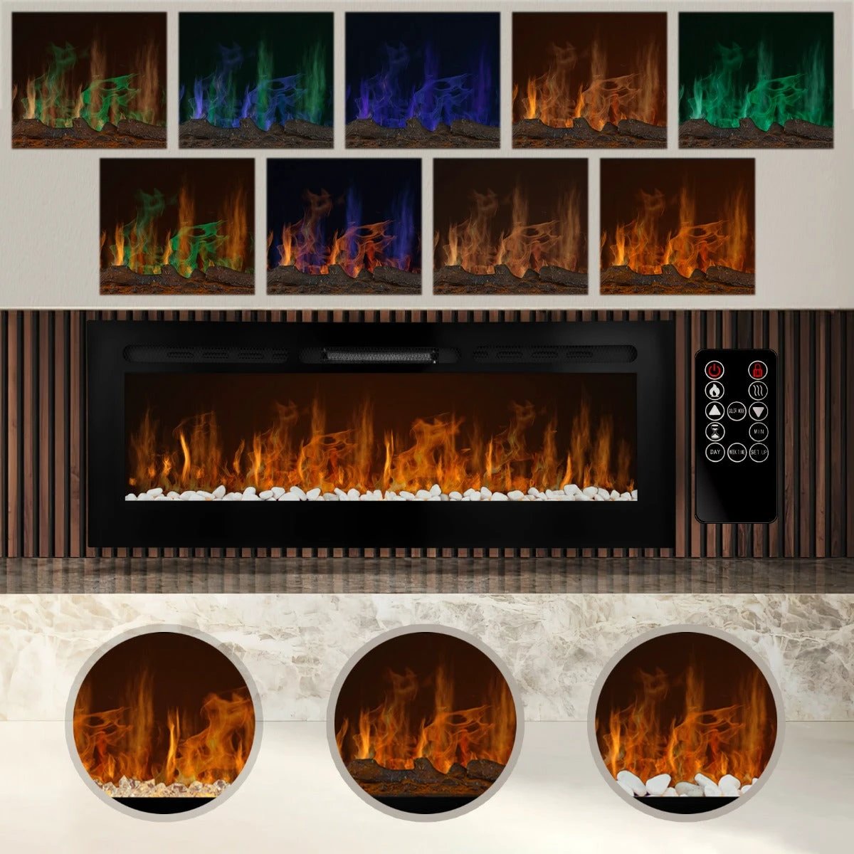 Monster Shop Electric Inset Fireplace 50” -