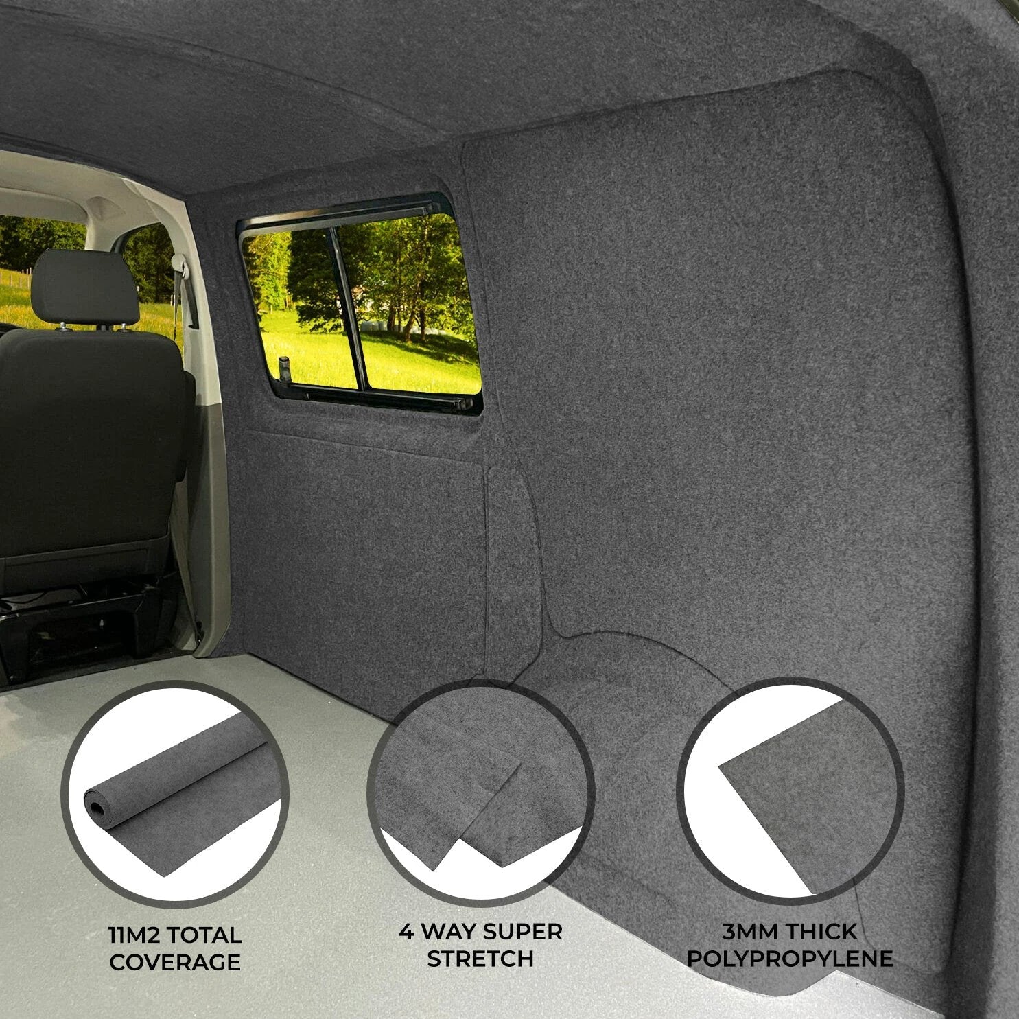 Monster Shop Van Carpet Lining Smoke Grey -