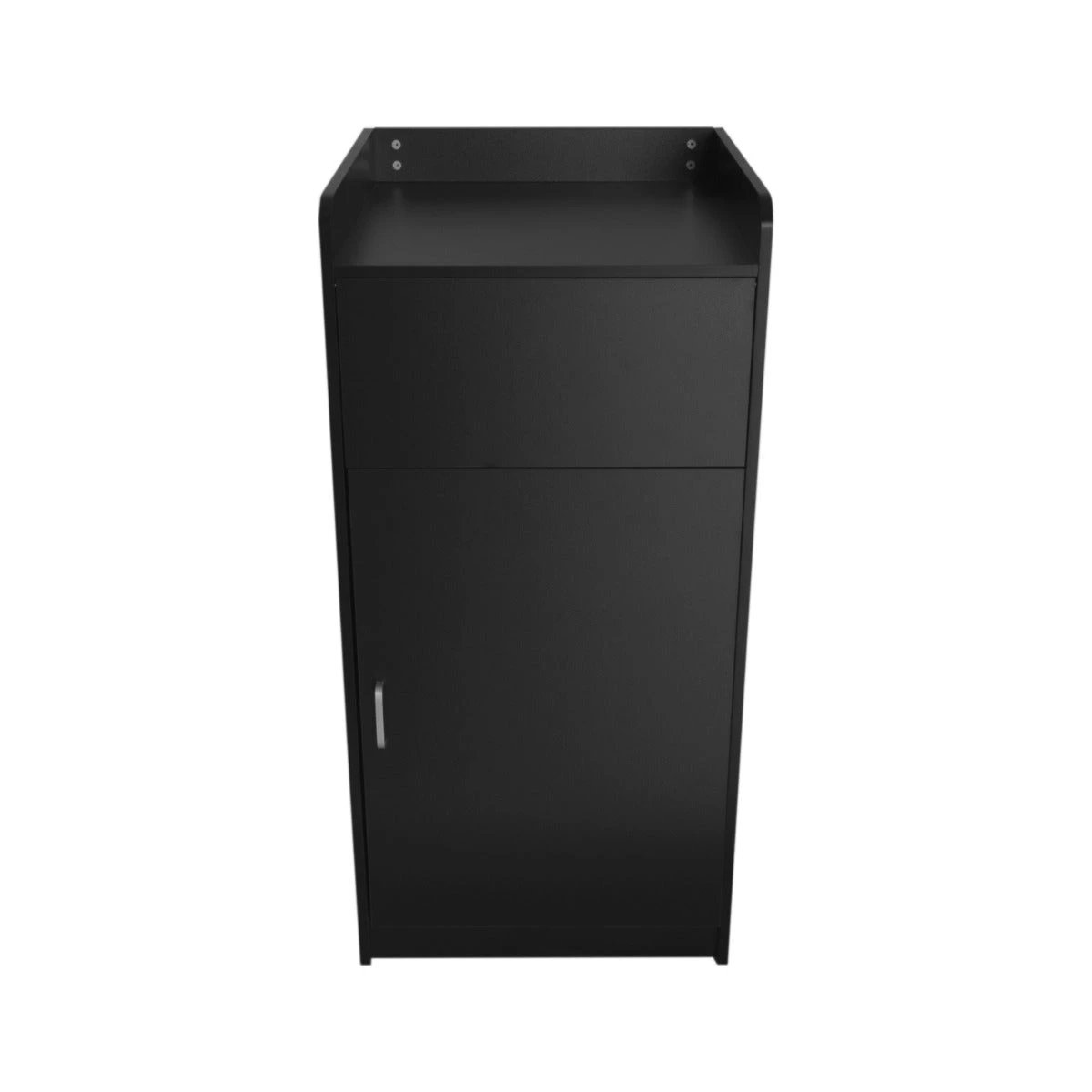 Black Wooden Litter Bin & Tray Stand by Monster Shop