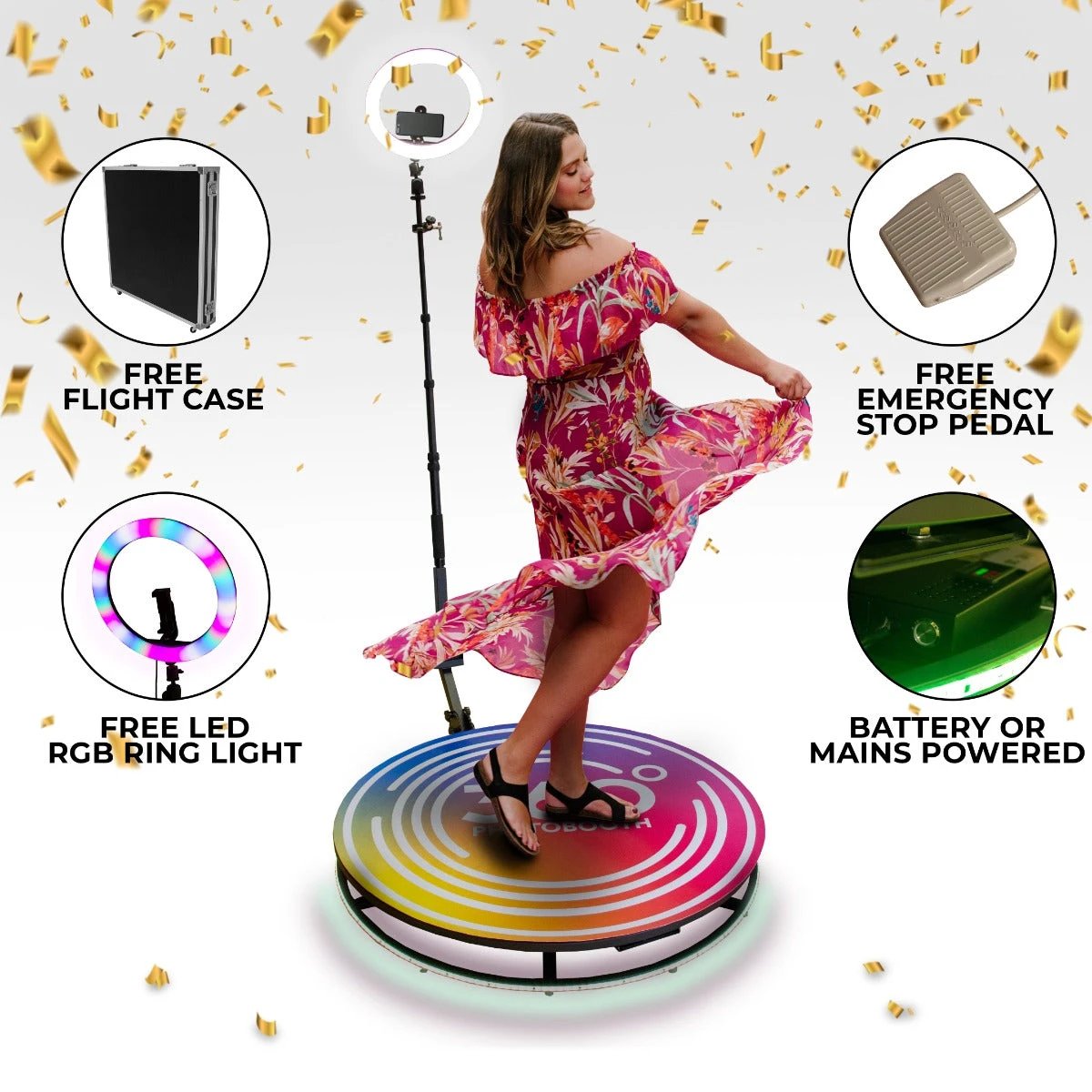 360 Photo Booth - 100cm by Monster Shop