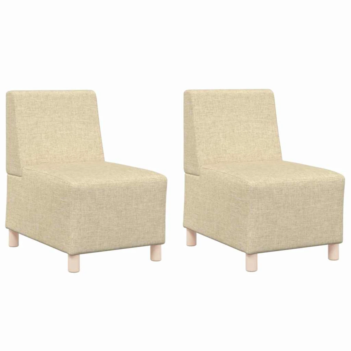 VidaXL Modular Sofa Unit 55x74x82 Armless Cream Living Room by vidaXL