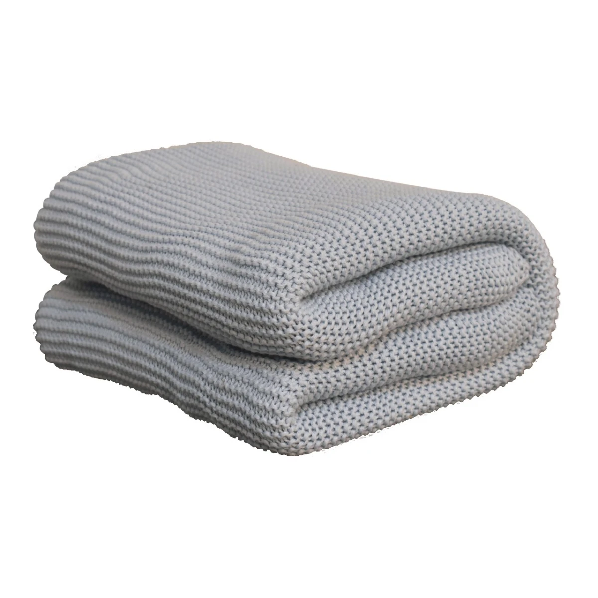 Artisan Furniture Double Knit Throw 200x150cm Soft Blue Cozy by Artisan Furniture