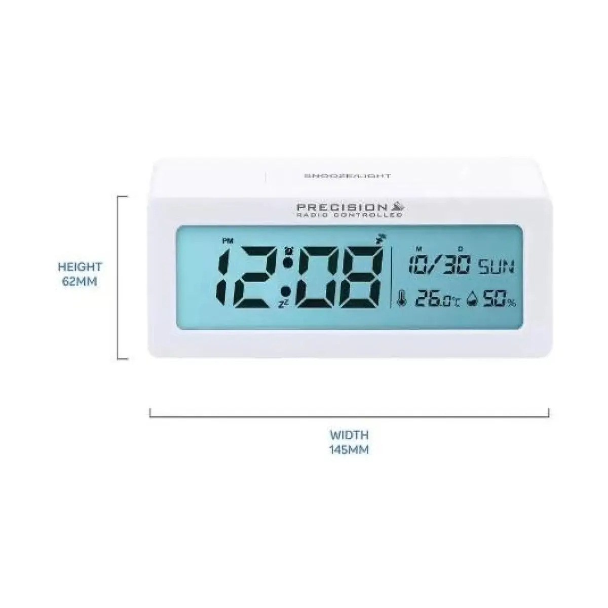Precision Precision Radio Controlled Digital Alarm Clock AP061 - Clock