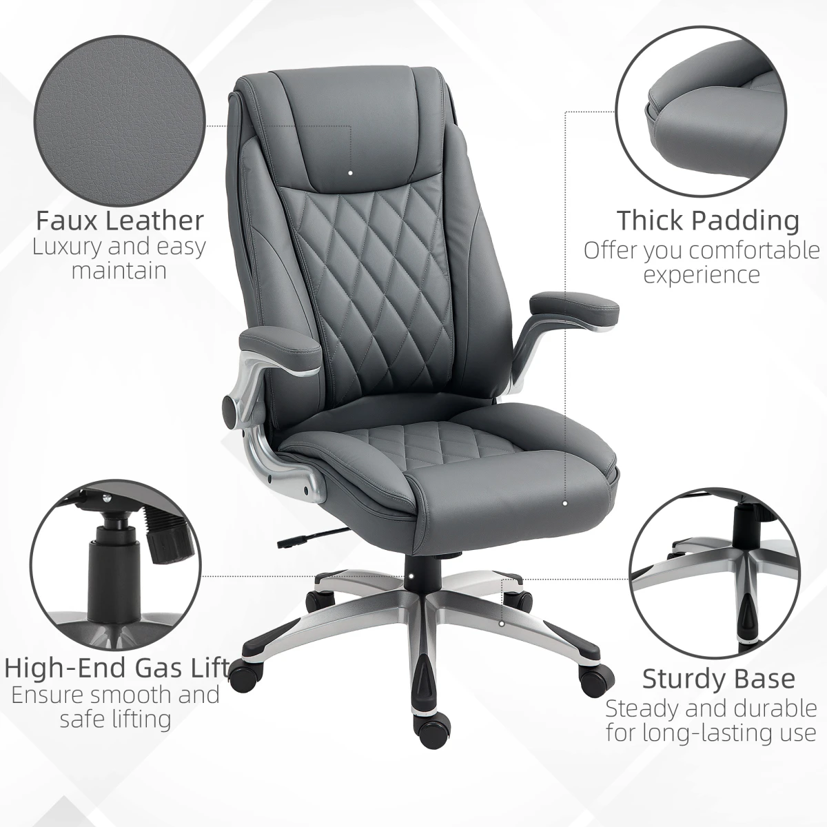 N/A Premium Massage Office Chair Seat Height 46-54 Cm 12 Cm Padding Tilt Function For Home Office - Office Chair