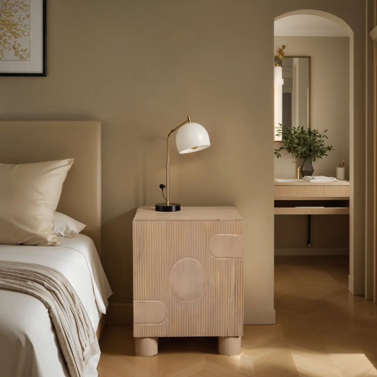 Indian Hub Austin Solid Wood Bedside Table - Bedside Table