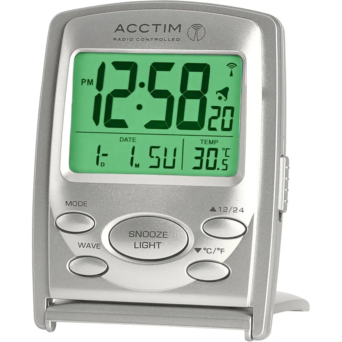 Acctim Acctim Vista MSF Radio Controlled Multi Function Digital Travel Alarm Clock - Clock