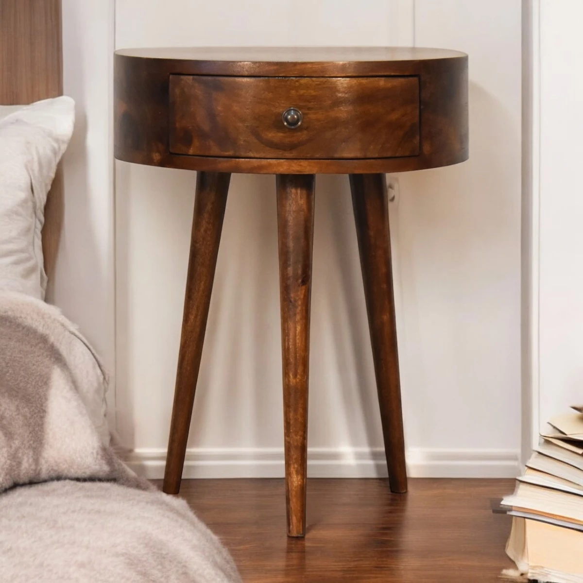 Artisan Furniture Artisan Bedside Chestnut SemiCircle Mango Bedroom - Bedside Table