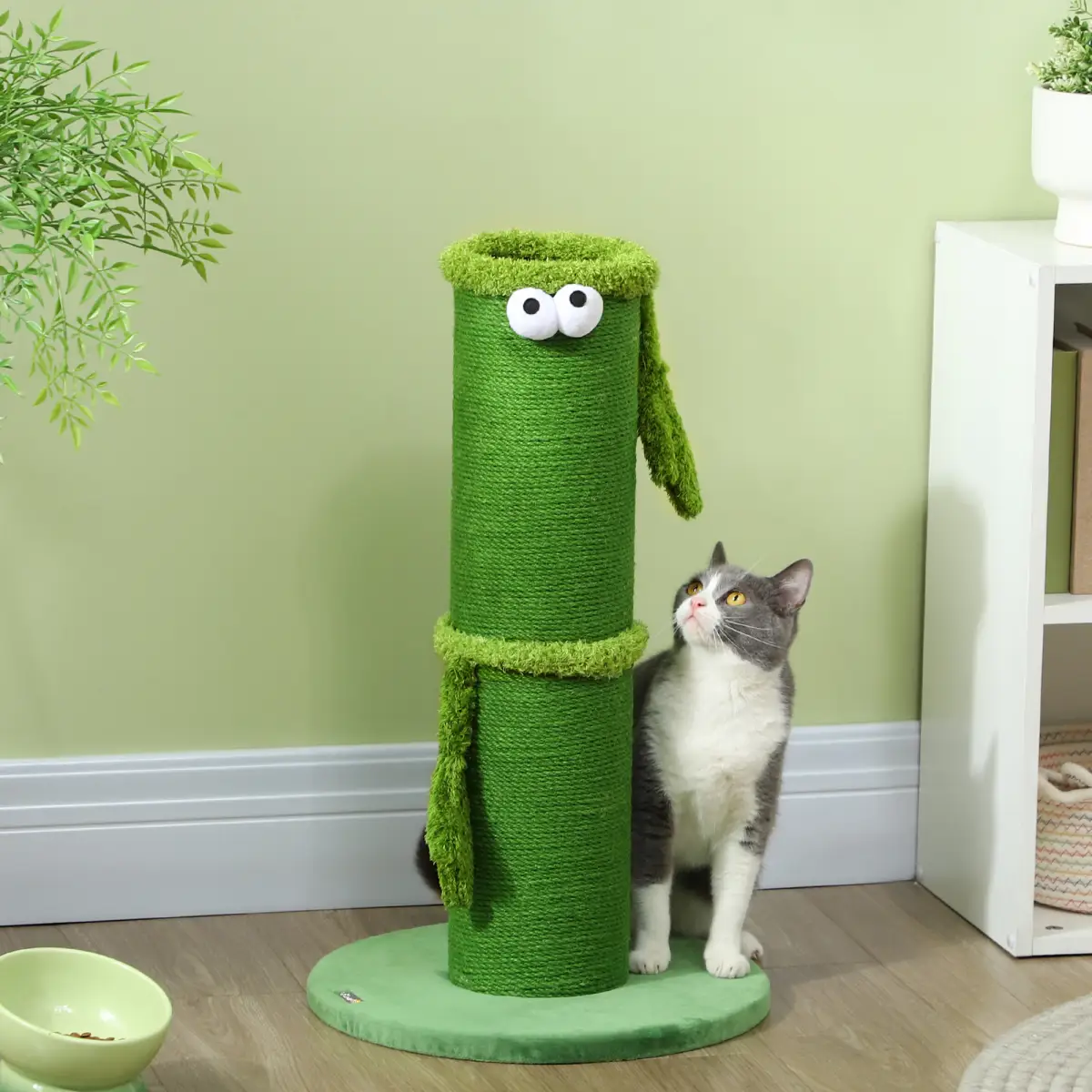 PawHut Cat Scratching Post for Indoor Cats with Sisal Rope Cover, Large Base - Cat Tree