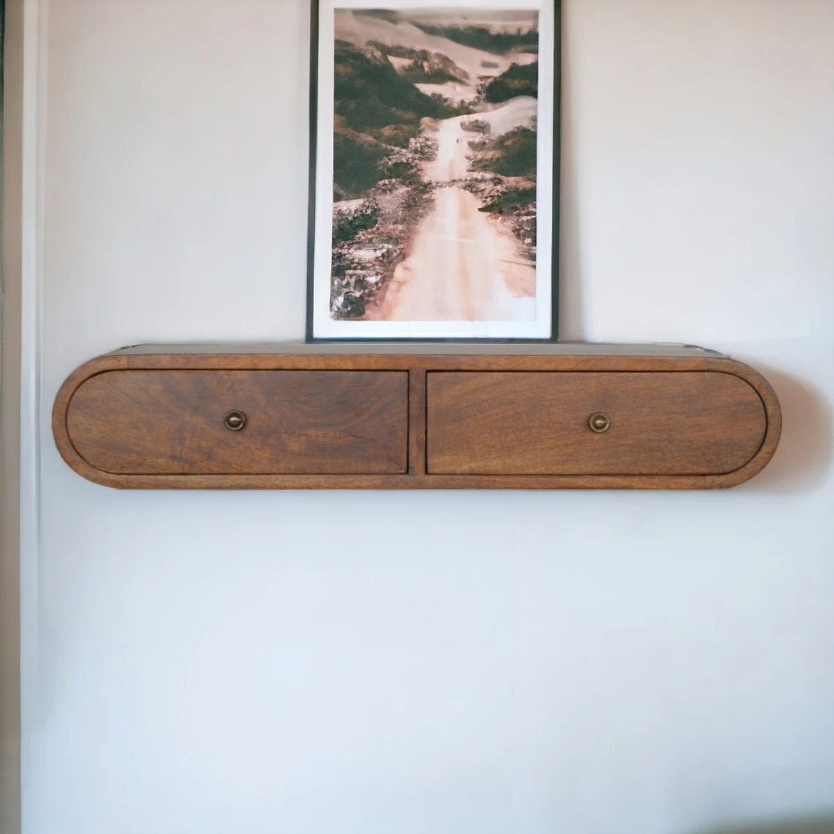 Artisan Furniture Artisan Console Two Drawer Wall Shelf Entryway - Bedside Table