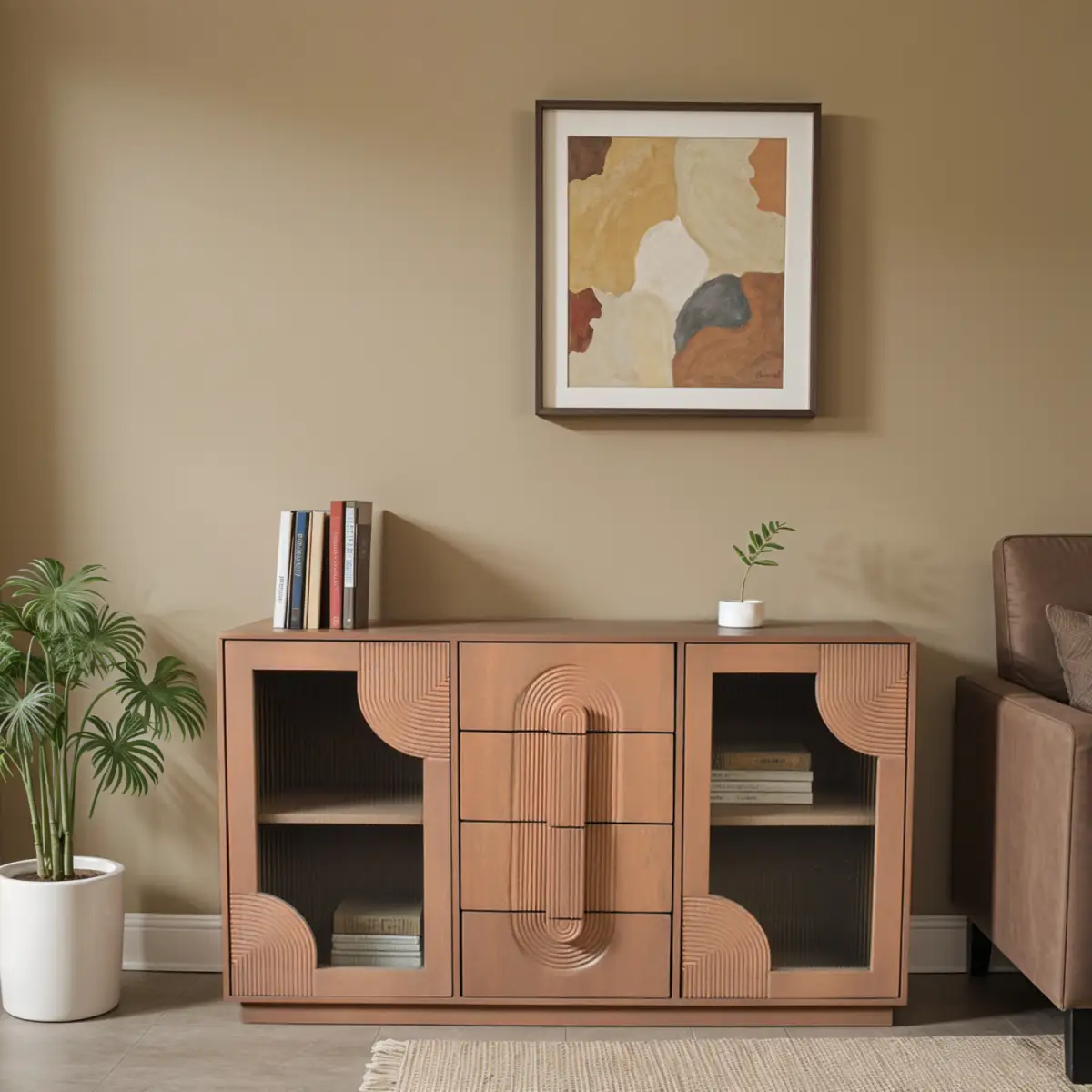 Indian Hub Indus Solid Wooden Extra Large Sideboard - Sideboard