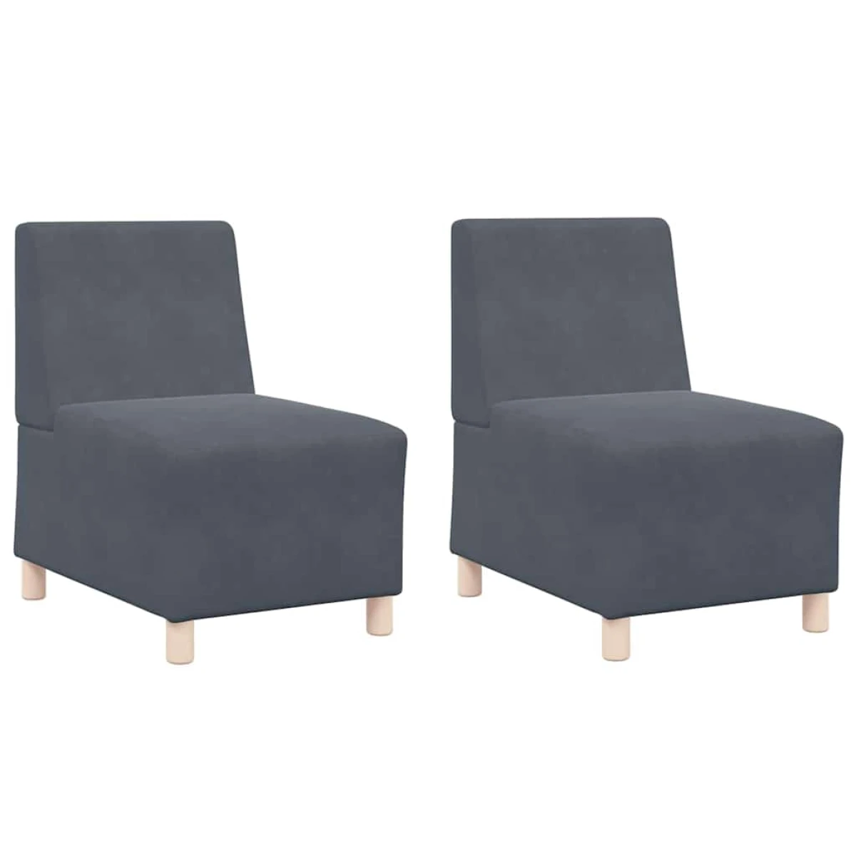 vidaXL VidaXL Armless Modular Sofa 55x74x82cm Velvet Living Room - Sofa