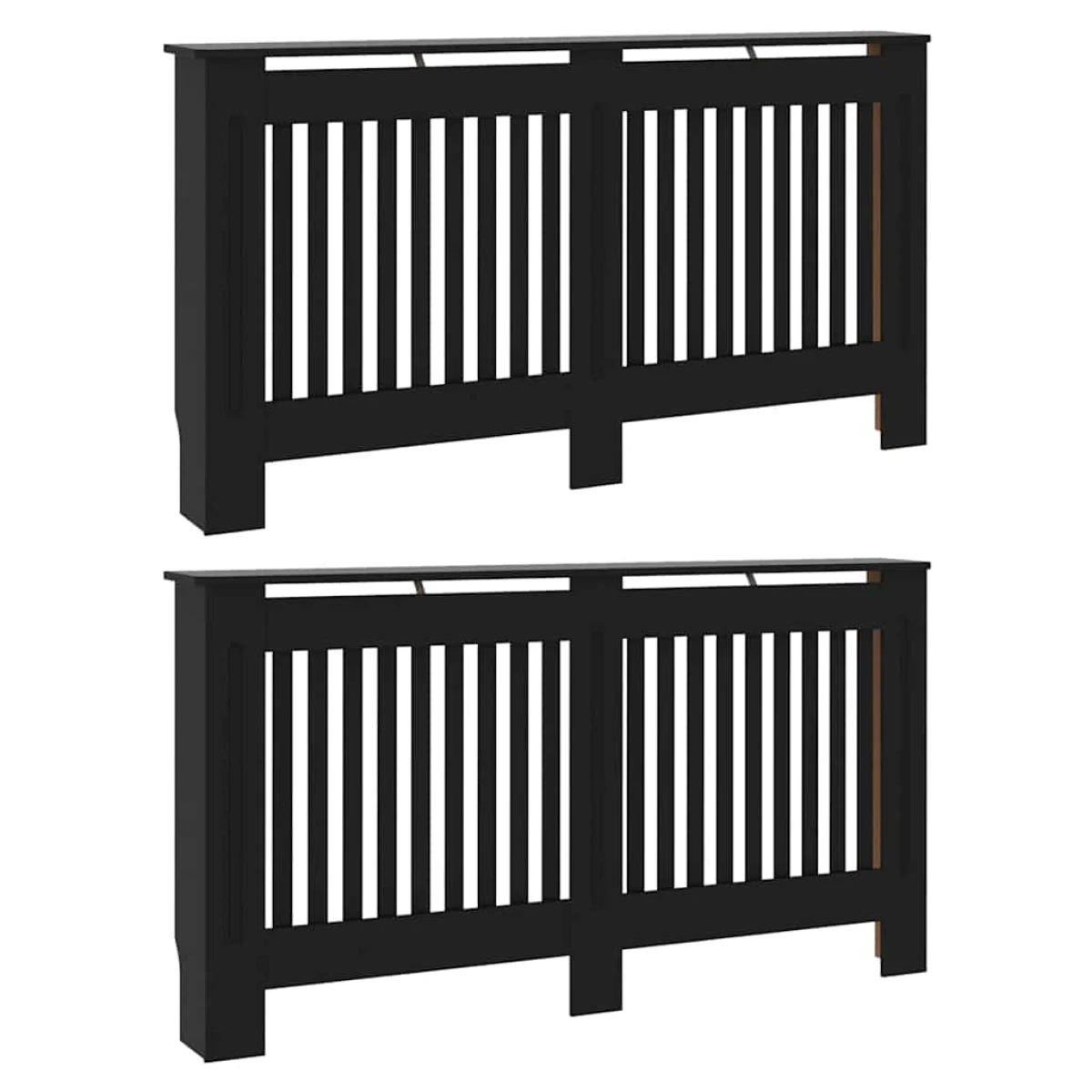 vidaXL VidaXL Radiator Cover 152x19x81.5cm Black Living - Radiator