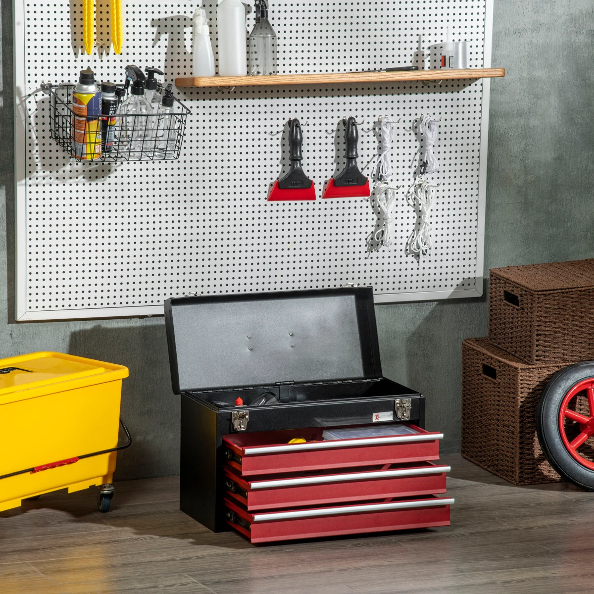 Premium Tool Chest 3 Drawer Lockable 51x22x32cm by Unbranded