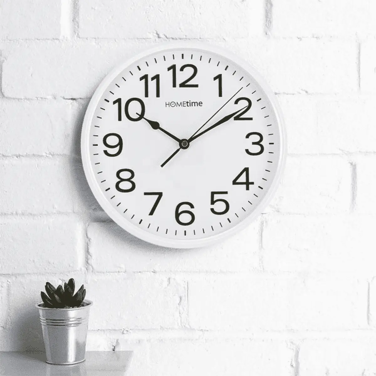 WIDDOP Hometime 10" Wall Clock with Sweep - White - Clock