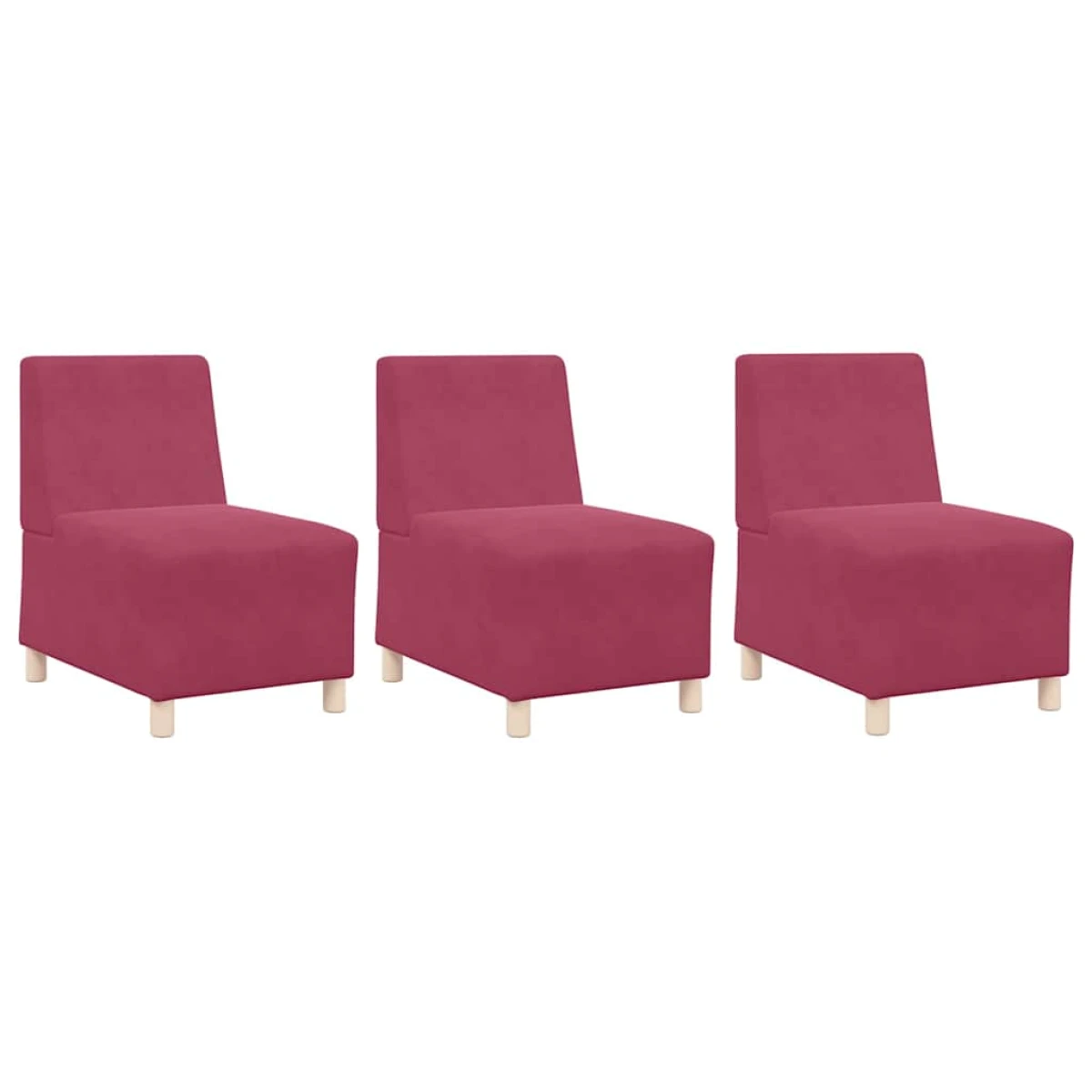 VidaXL Armless Modular Sofa 55x74x82 Velvet Lounge by vidaXL