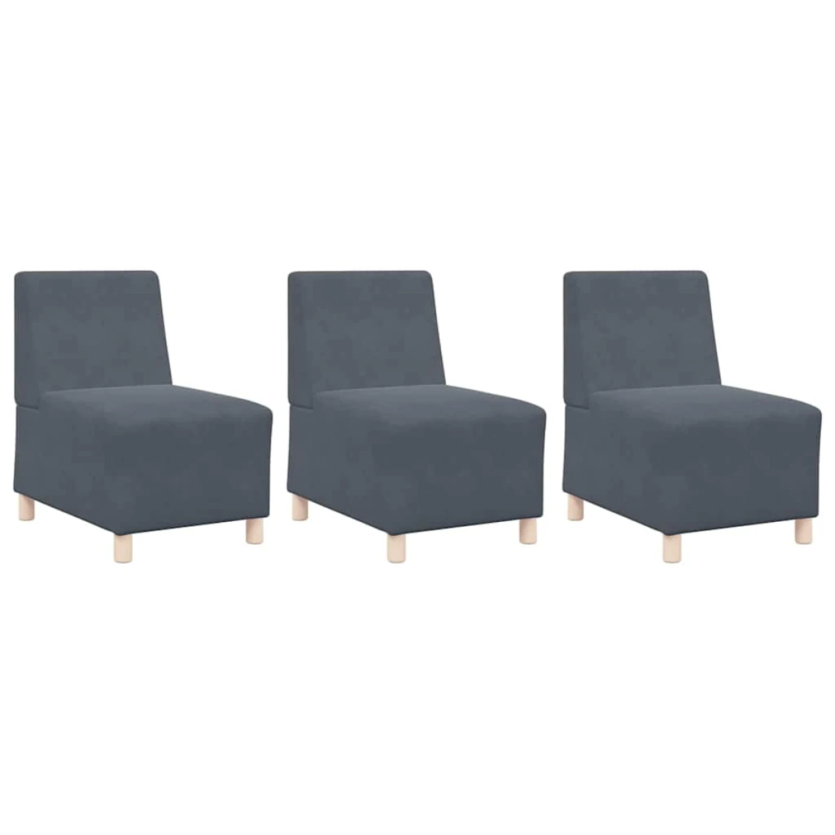 vidaXL VidaXL Modular Armless Sofa 55x74x82 Velvet for Living Room - Sofa