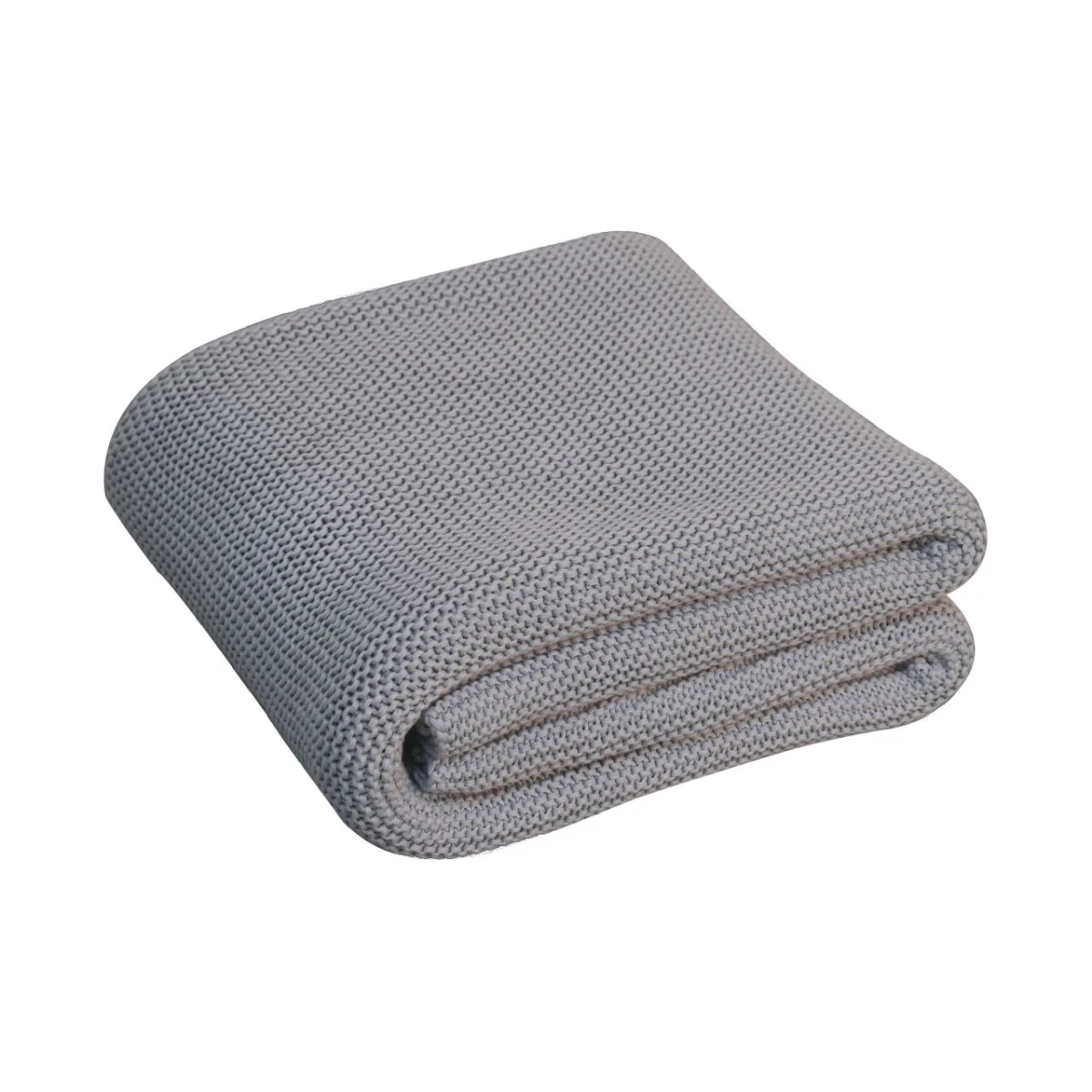 Artisan Double Grey Knitted Throw 50x60 Inches Soft Comfort by Artisan Furniture