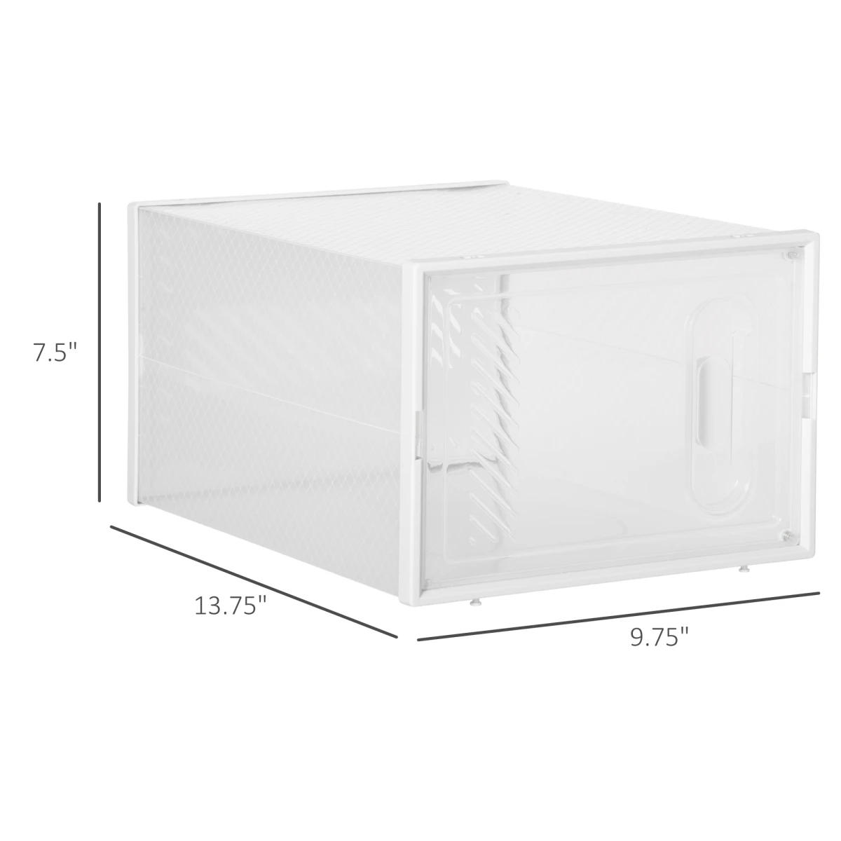 Stackable 18Box Shoe Cabinet With Magnetic Doors by N/A