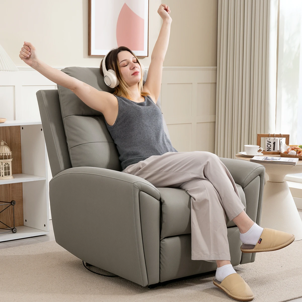 HOMCOM Full Size Manual Recliner Armchair For Living Room by HOMCOM